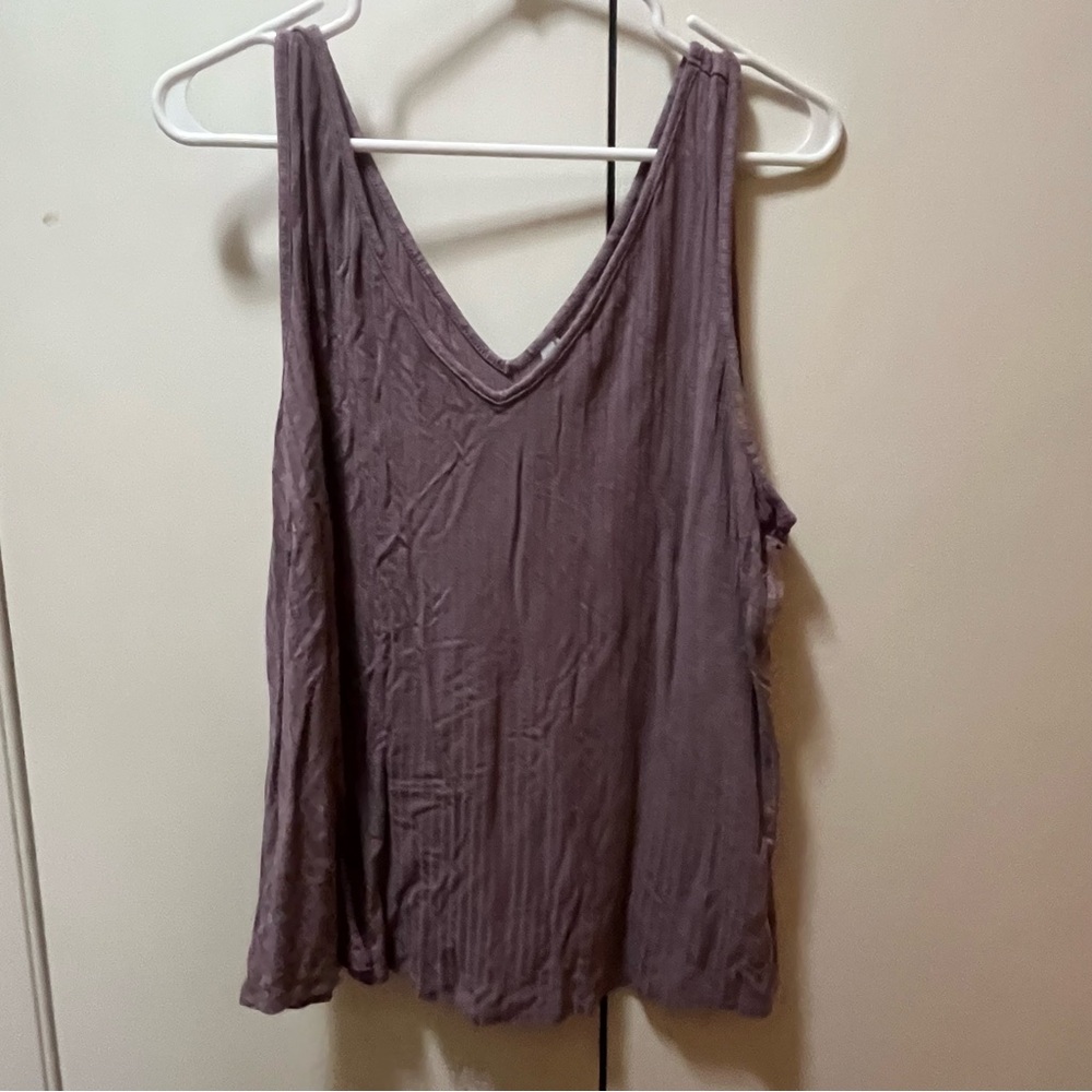 Mudd Purple Sleeveless VneckTank Top Casual Style